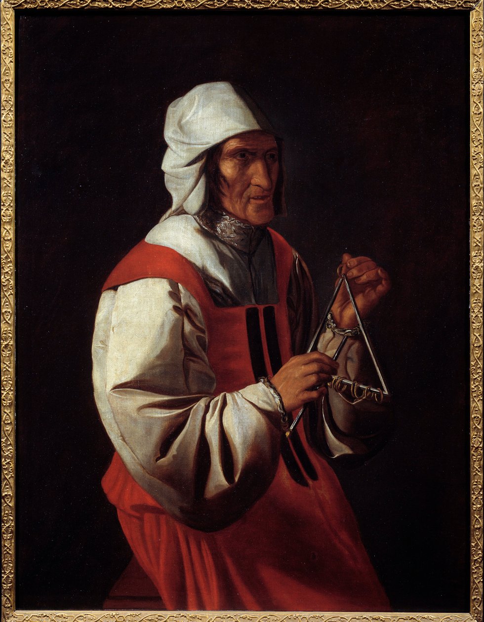 A háromszög játékos. Georges De La Tour festménye (1593-1652) alkotó: Georges de La Tour