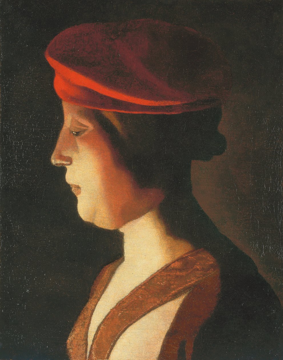 Egy nő feje; töredék (olaj, vászon) alkotó: Georges de La Tour