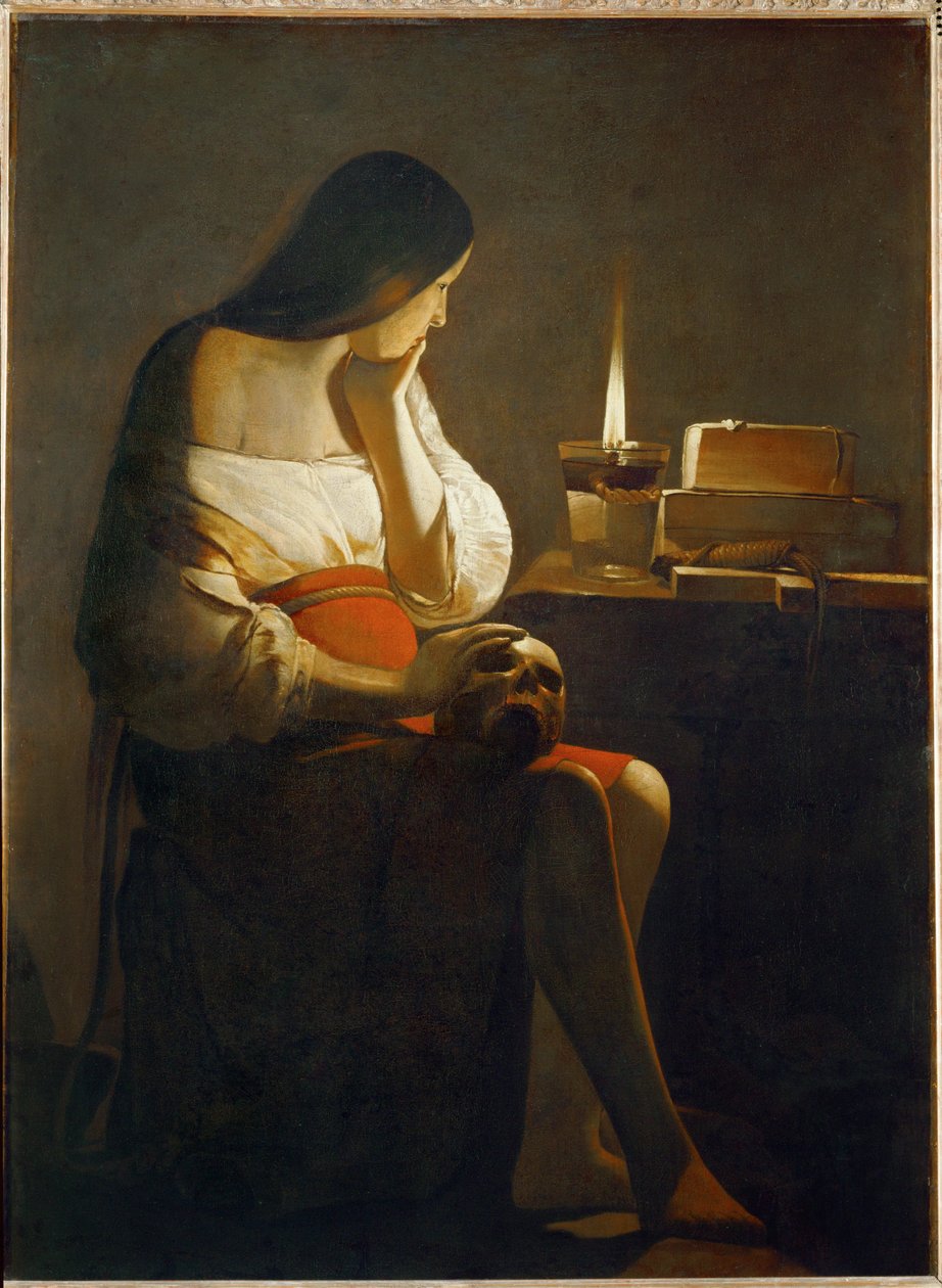 La Madeleine a la Veilleuse - Magdaléna az éjszakai fénnyel ... alkotó: Georges de La Tour
