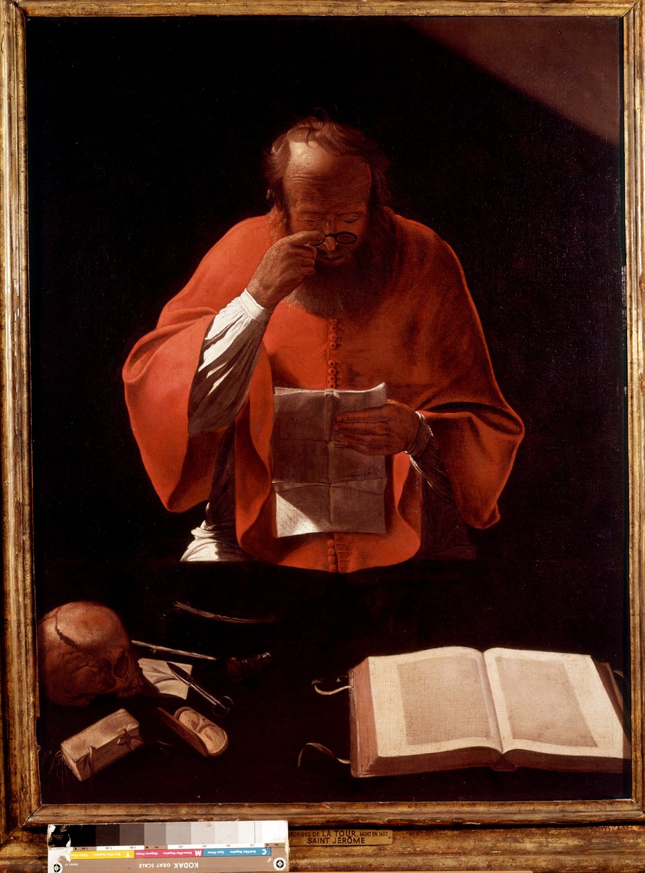 Szent Jeromos ábrázolása: Georges de la Tour festménye alkotó: Georges de La Tour