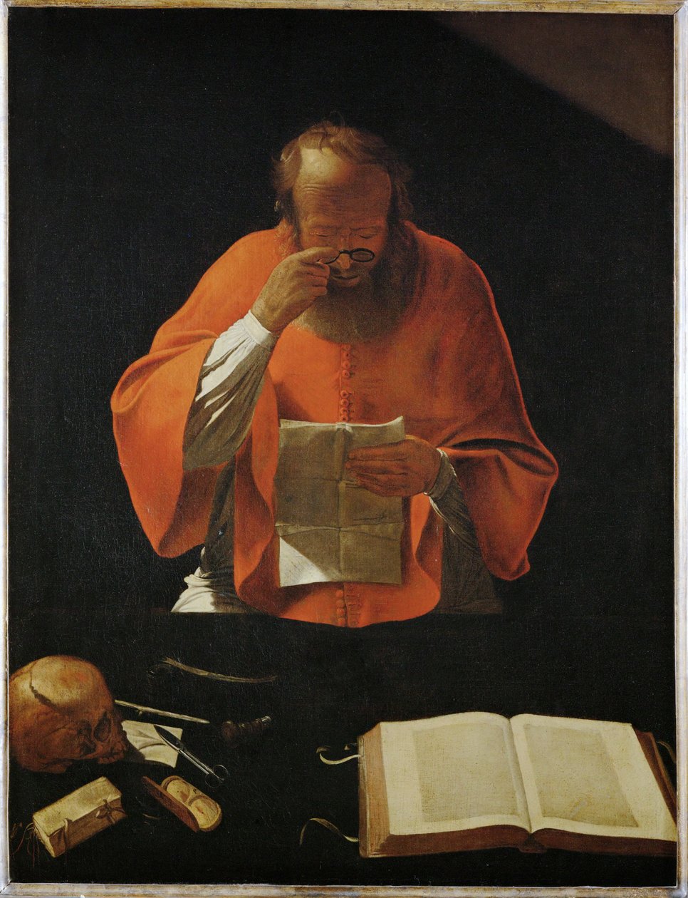 Szent Jeromos lisant - Szent Jeromos olvasása ... alkotó: Georges de La Tour