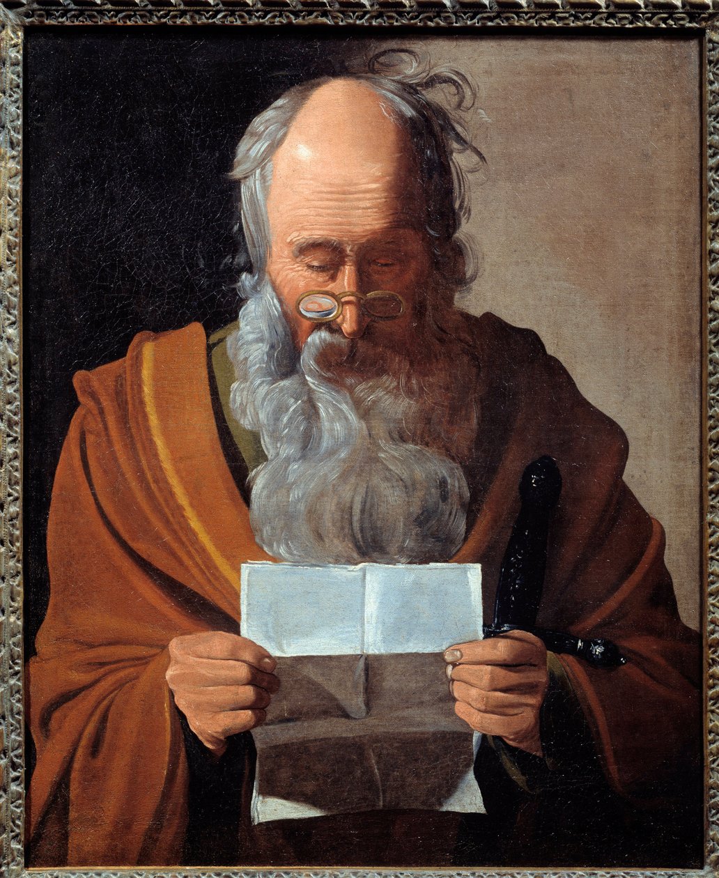 Szent Pál. Az apostol portréja levelet olvas. Georges De La Tour festménye (1593-1652) alkotó: Georges de La Tour
