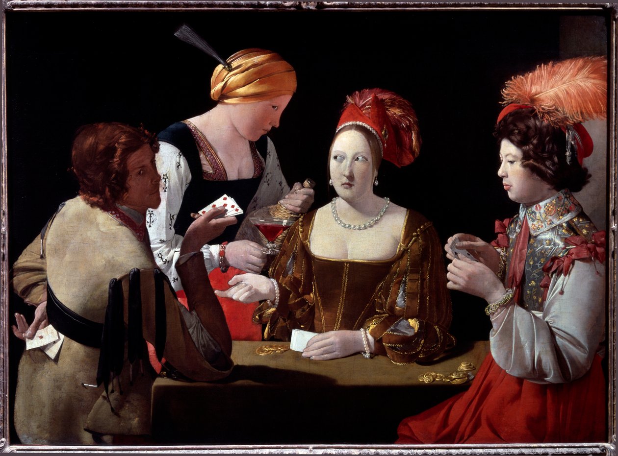 A csalás a gyémántok ászával - olaj, vászon alkotó: Georges de La Tour