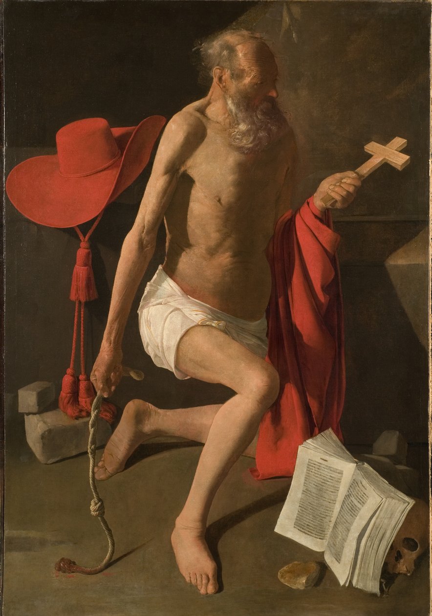 A bűnbánó Szent Jeromos (olaj, vászon) alkotó: Georges de La Tour