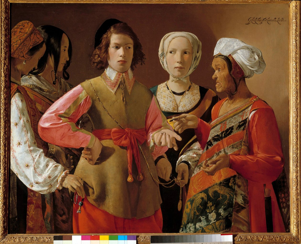 A jósnő Georges de La Tour (1593-1652) festménye 1630 körül, V. 1,01x1,23 m New York. Metropolitan Múzeum alkotó: Georges de La Tour