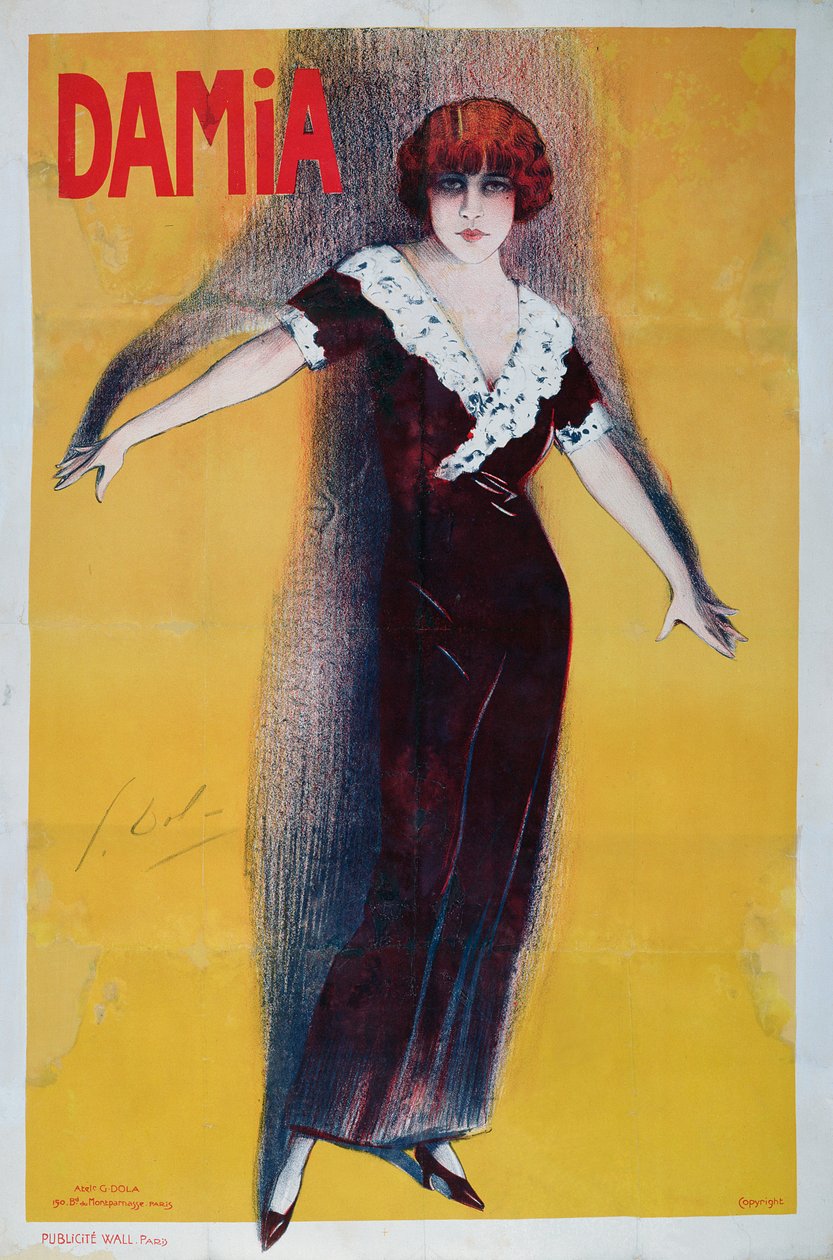 Damia reklámplakát (1889-1978) alkotó: Georges pseudonym of Edmond Vernier Dola
