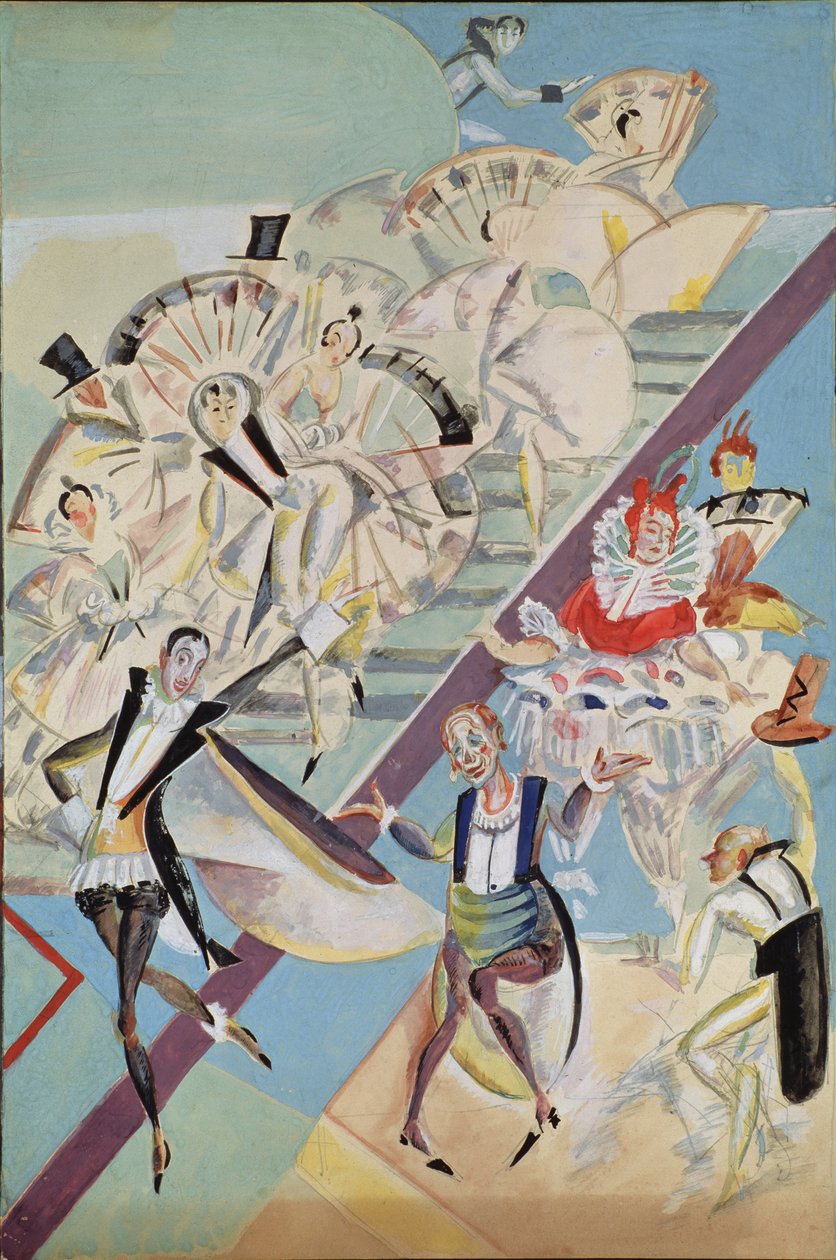 Színpadterv Ch. Girofle-Giroflia című operettjéhez. Lecocq, 1922 alkotó: Georgy Bogdanovich Yakulov