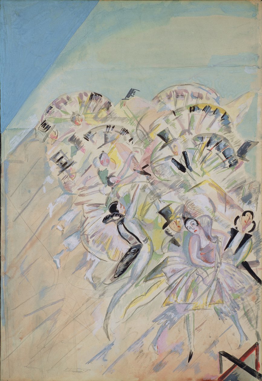 Színpadterv Ch. Girofle-Giroflia című operettjéhez. Lecocq, 1922 alkotó: Georgy Bogdanovich Yakulov
