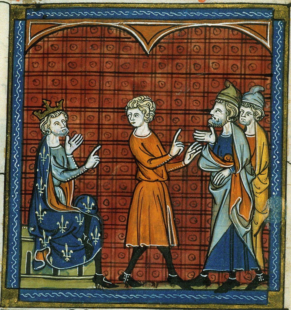 A zsidók száműzése, a Chroniques de France ou de St Denis című könyvből, 14. század (22702885262) alkotó: Georgia Levan Ramishvili from Tbilisi