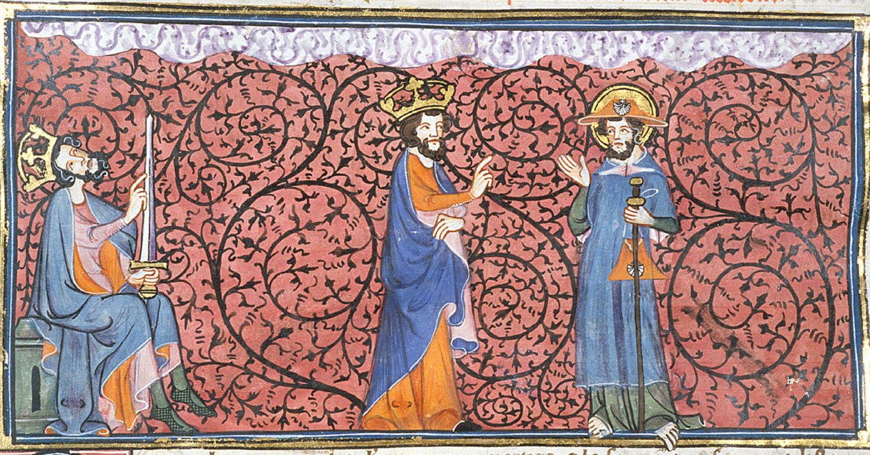 Nagy Károly látomásai a Tejútról és Jakabról, a 14. századi Chroniques de France ou de St Denis című könyvből (22690449466). alkotó: Georgia Levan Ramishvili from Tbilisi