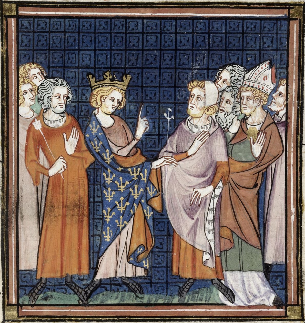 Reims-i zsinat, Grandes chroniques de France, Royal 16 G VI f.258, 1332-1350 körül (22093699984) alkotó: Georgia Levan Ramishvili from Tbilisi