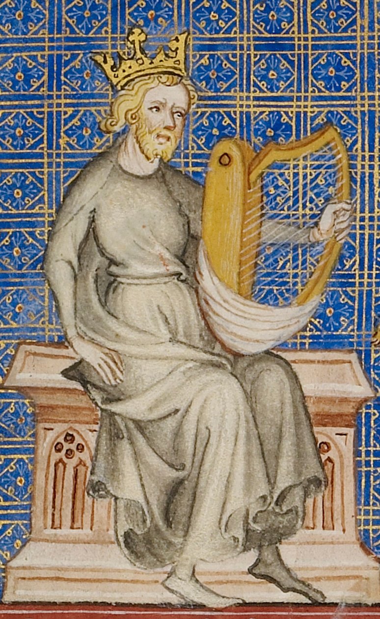 Dávid király hárfával Jean de Mandeville mesterétől, 1360-70 (42086221284) alkotó: Georgia Levan Ramishvili from Tbilisi