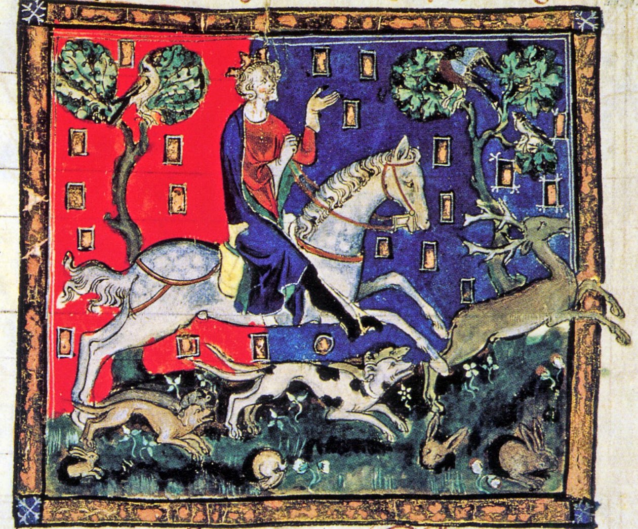 János király, vadászat kutyákkal, De Rege Johanne, 1300-1400 (26101230351) alkotó: Georgia Levan Ramishvili from Tbilisi