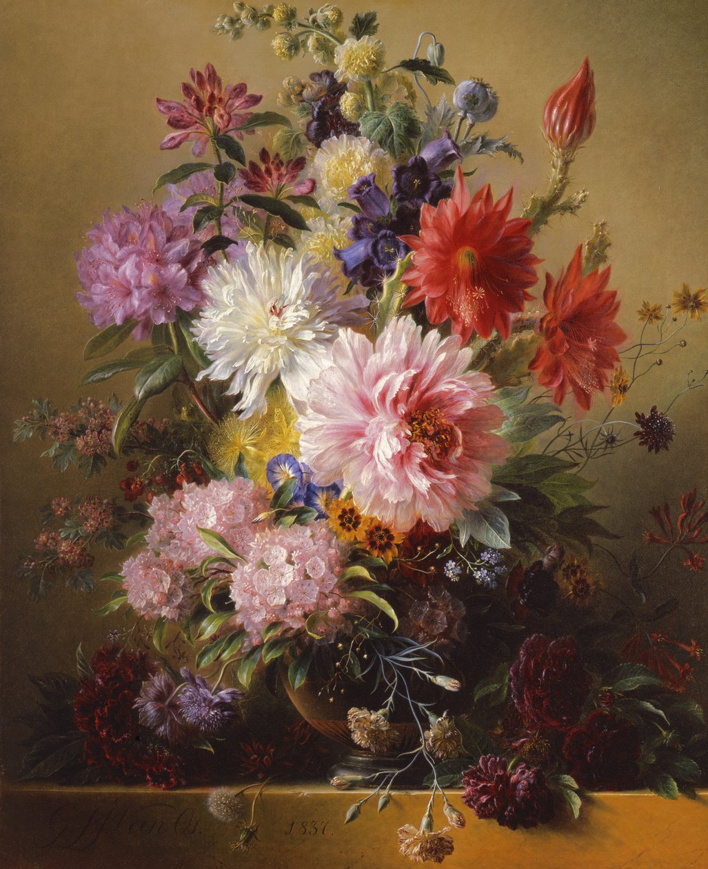 Csendélet virágokkal, 1837 alkotó: Georgius Jacobus Johannes van Os
