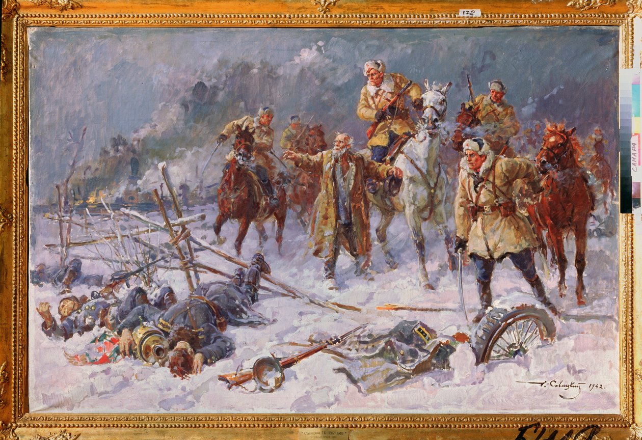 Az ellenség nyomában alkotó: Georgiy Konstantinovich Savitsky