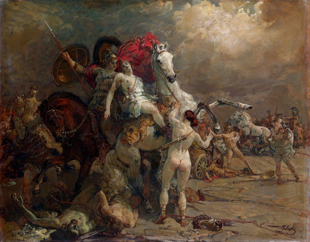 A sérült nő harcos Camille alkotó: Georgiy Konstantinovich Savitsky