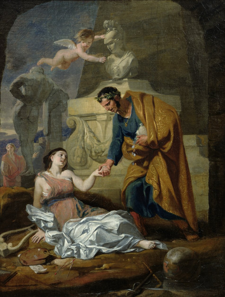 A művészetek és a mecenatúra allegóriája vagy Augustus császár (Kr. e. 63-14) a művészet támogatása, 1660-69 alkotó: Gerard de Lairesse