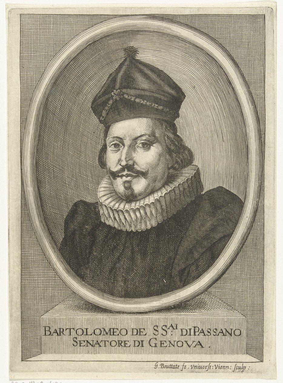 Retrato de Bartolomeo di Passano grabado alkotó: Gerard Bouttats