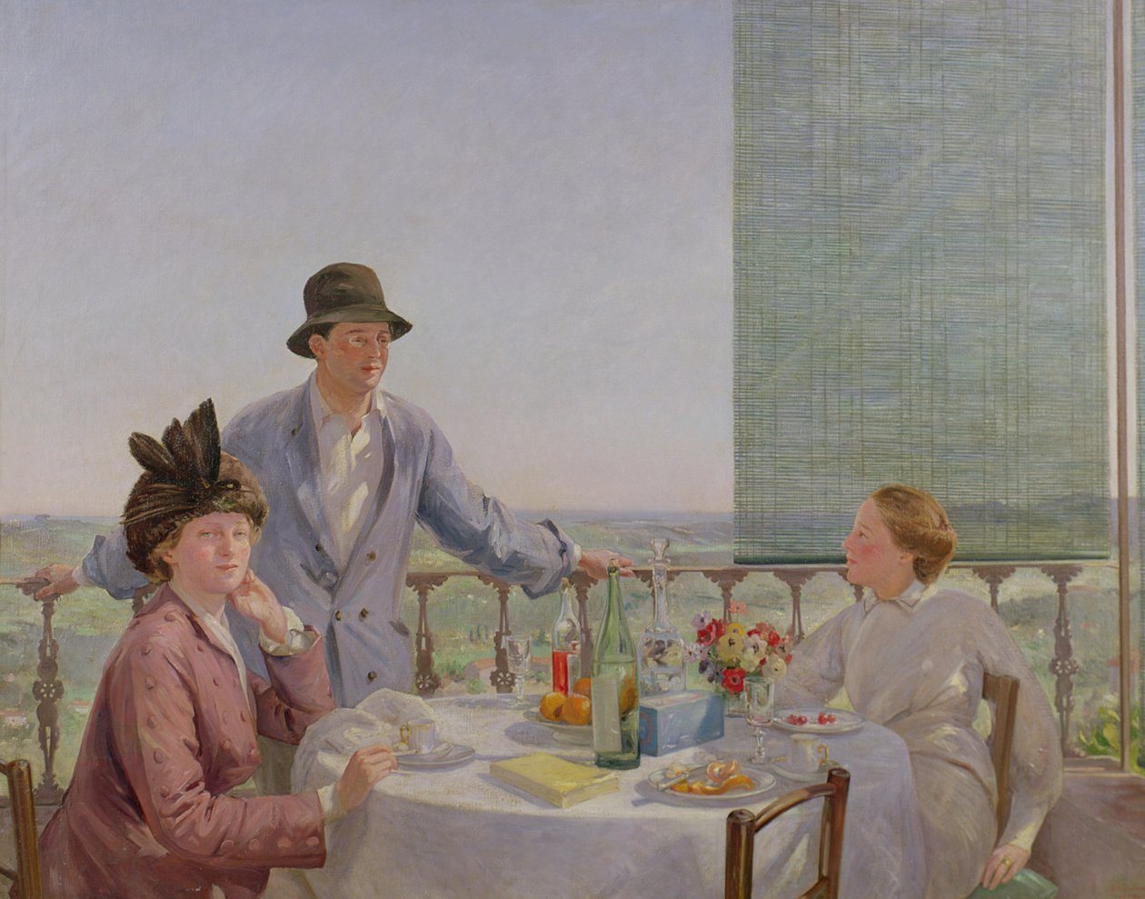 Portrécsoport Albert Rutherstonnal (1881-1953) (Ebéd után) 1910 alkotó: Gerard Chowne