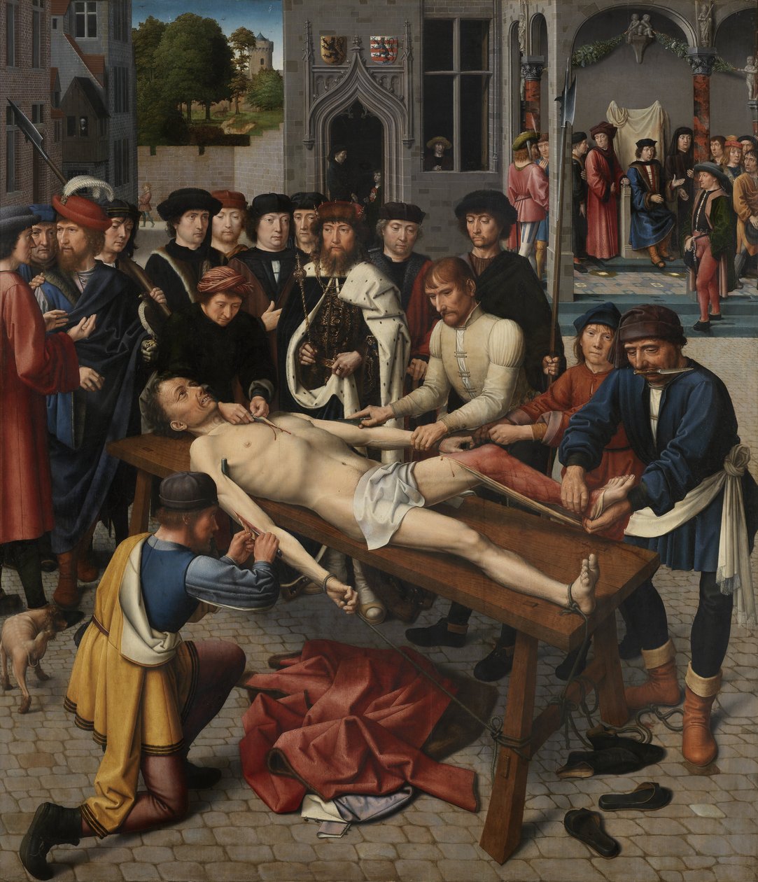 Kambüszész ítélete: Sisamnes megnyúzása alkotó: Gerard David