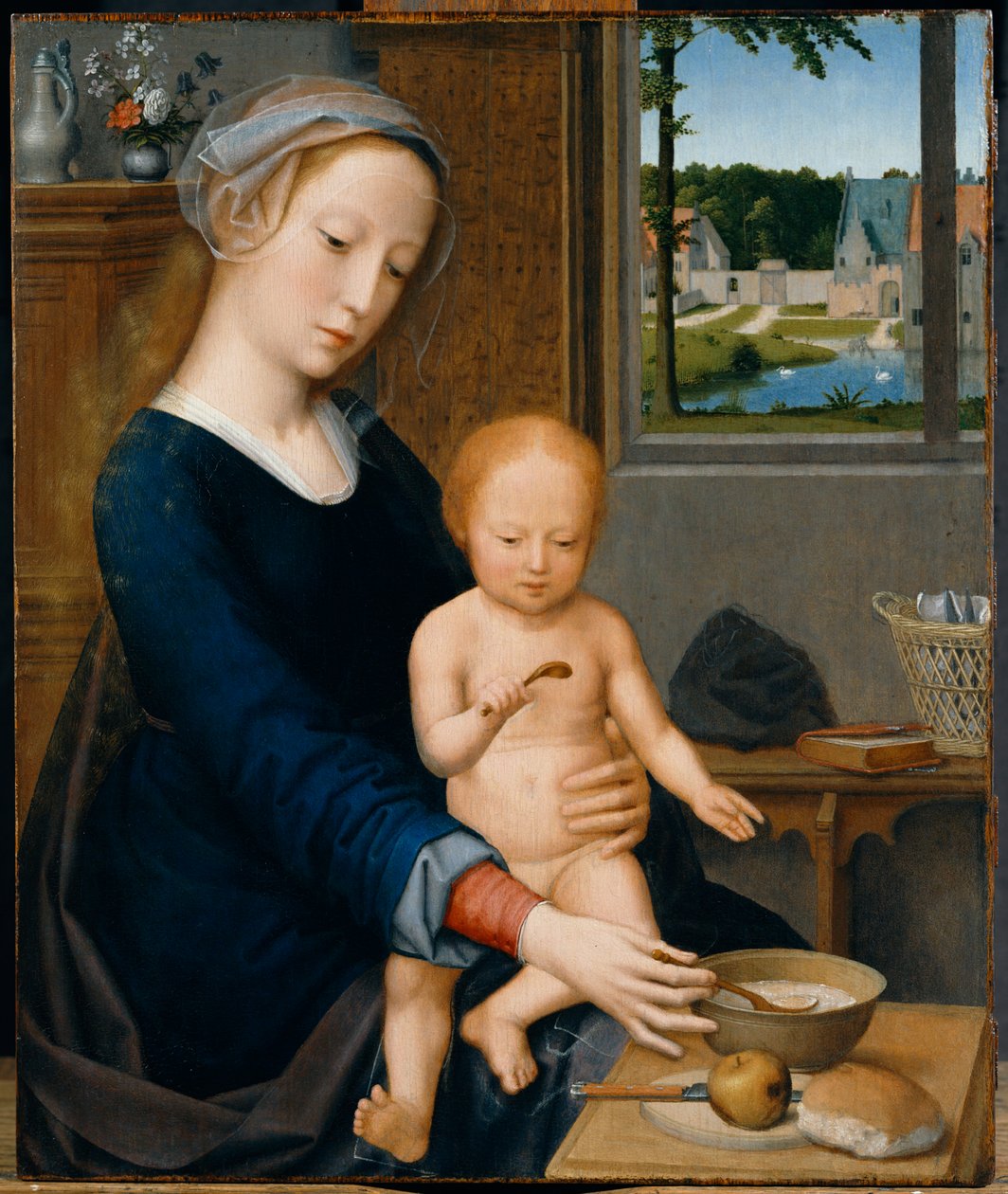 Madonna a tejlevessel alkotó: Gerard David