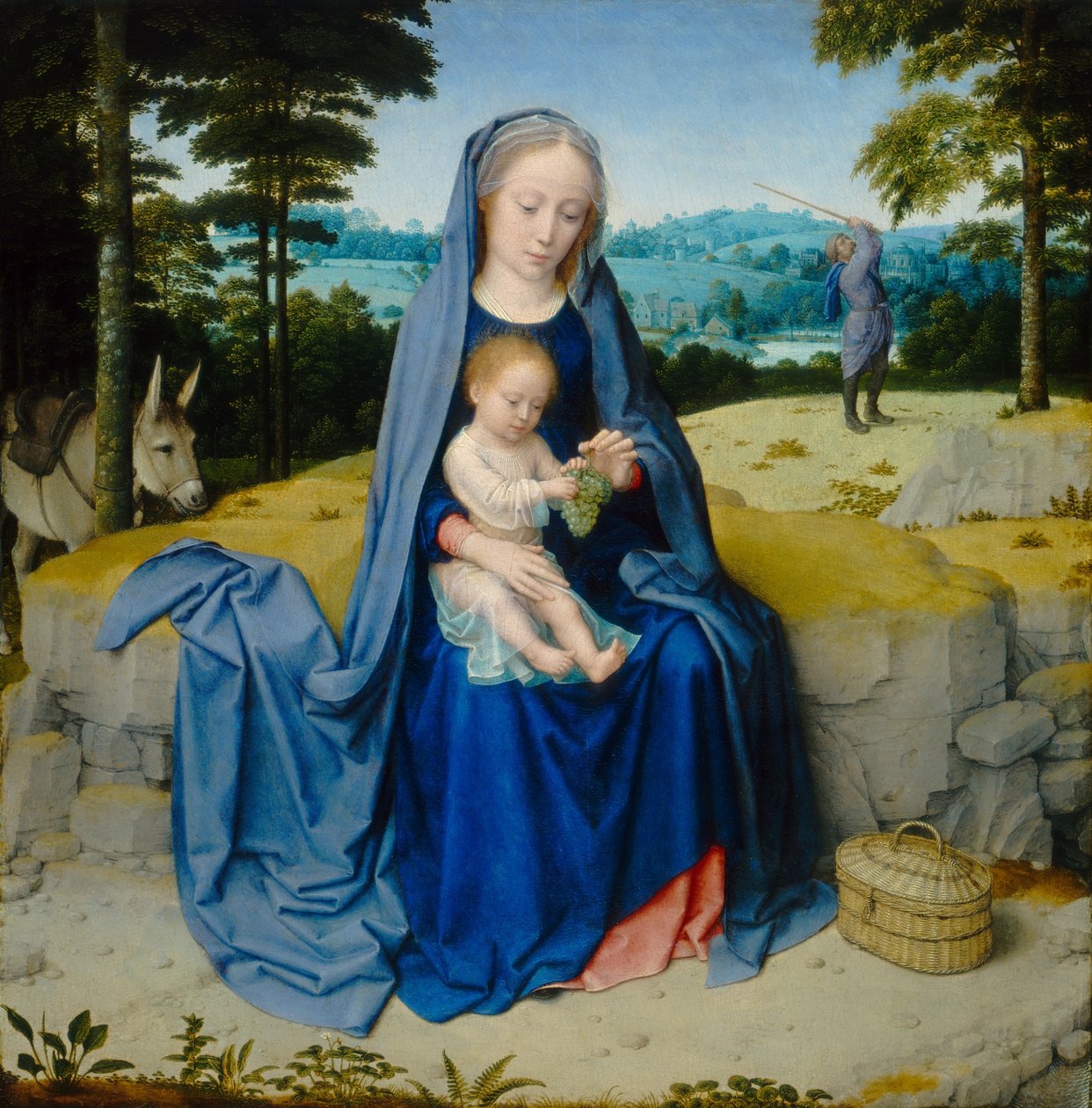 A pihenés az Egyiptomba való repülés során alkotó: Gerard David