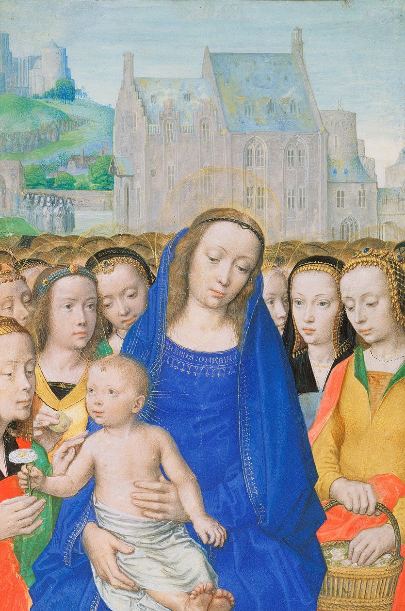 Szűz és gyermek nőszentekkel alkotó: Gerard David