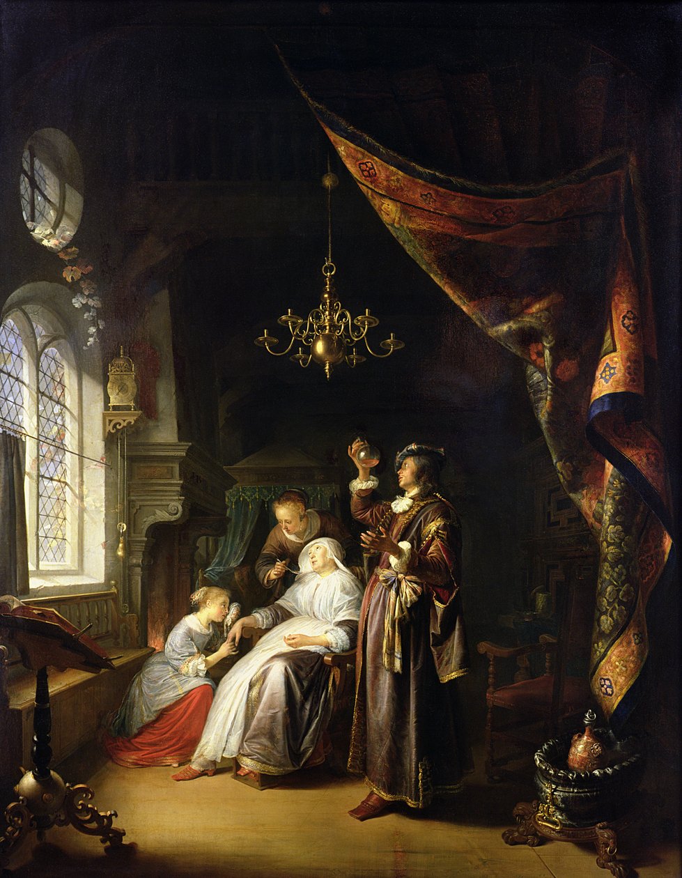 The Dropsical Woman, 1663 körül alkotó: Gerrit Dou