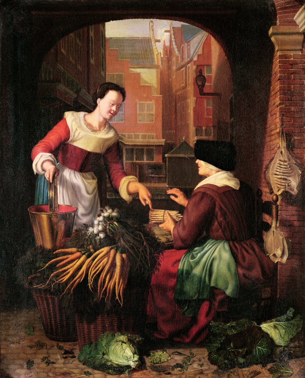 A zöldségárus alkotó: Gerrit Dou
