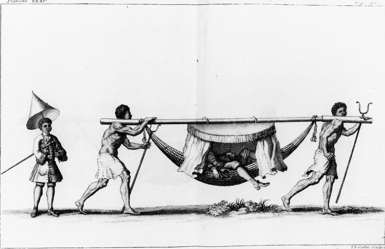 Egy "szerpentin" San Salvadorban, A.F. Frezier "Relation du voyage de la mer du sud aux cotes du Chily et du Perou fait pendant les annees 1712, 1713, 1714 et 1716" című művéből. alkotó: Gerard Jean Baptiste Scotin