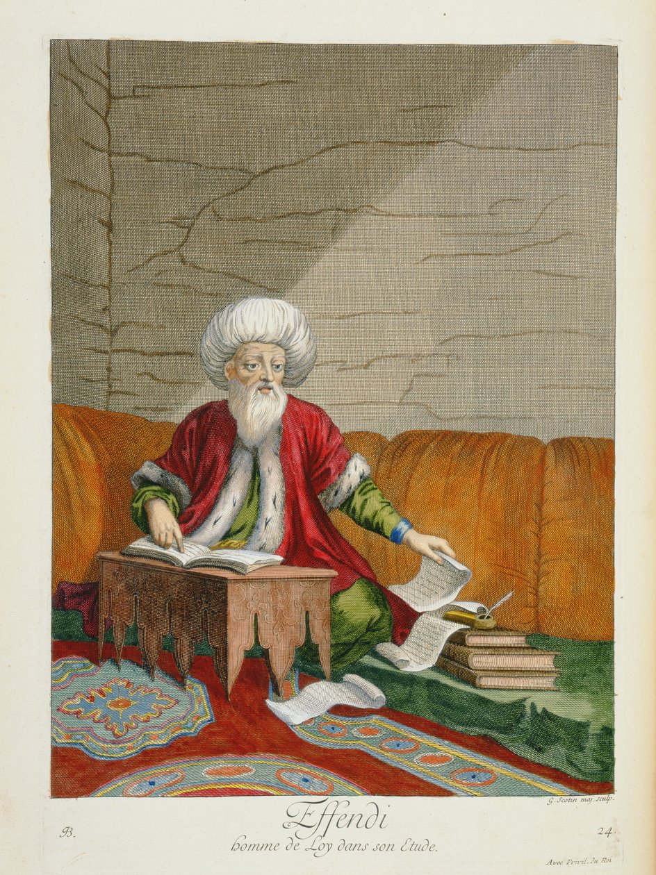 Egy Effendi, a jogász dolgozója, 18. század alkotó: Gerard Jean Baptiste Scotin