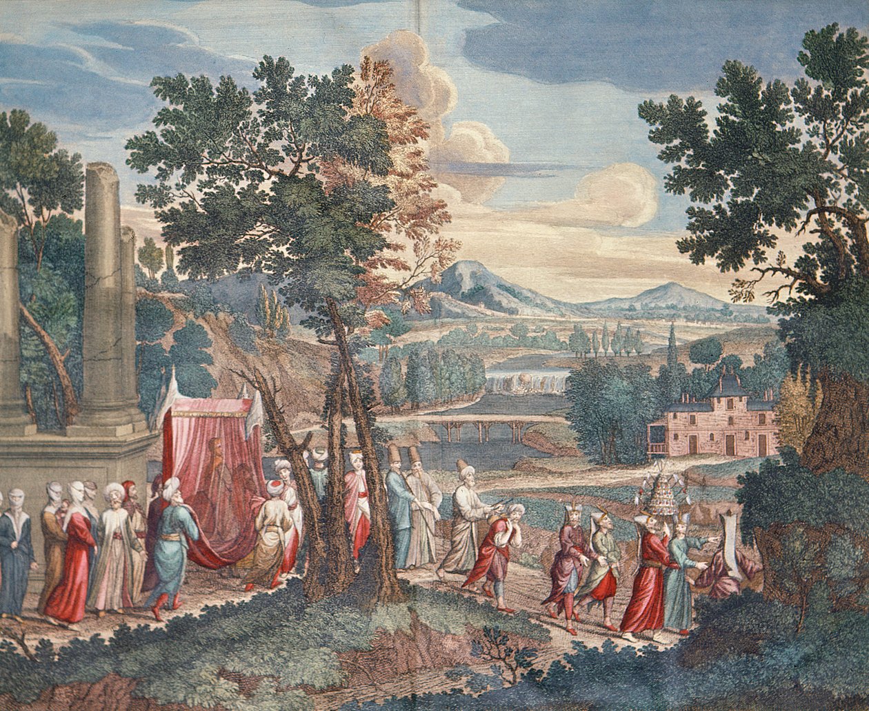 Török esküvői körmenet, 1712-13 alkotó: Gerard Jean Baptiste Scotin