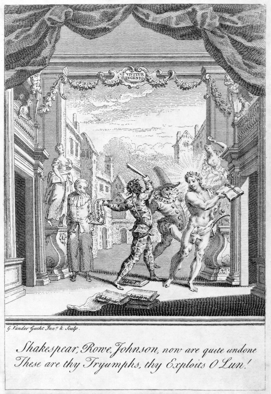 Szatíra a népszerű színpadon, 1756 alkotó: Gerard Vandergucht