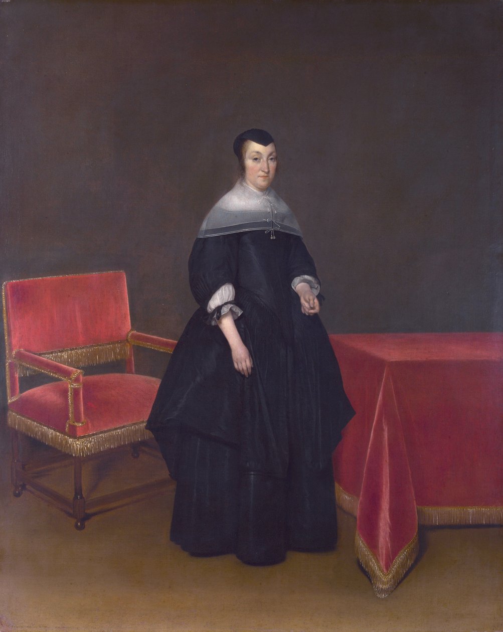 Hermanna van der Cruysse (1615 - 1705), Abraham van Suchtelen felesége (1600 - 1661) alkotó: Gerard ter Borch