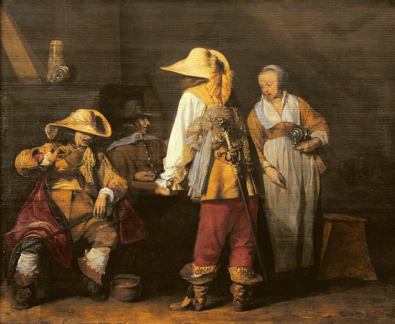 Egy fogadó belseje, 1636 alkotó: Gerard ter Borch