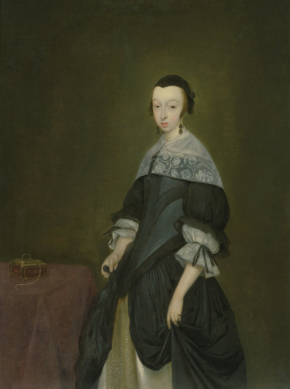 Hölgy portréja, 1667-8 körül (párját lásd 64507) alkotó: Gerard ter Borch