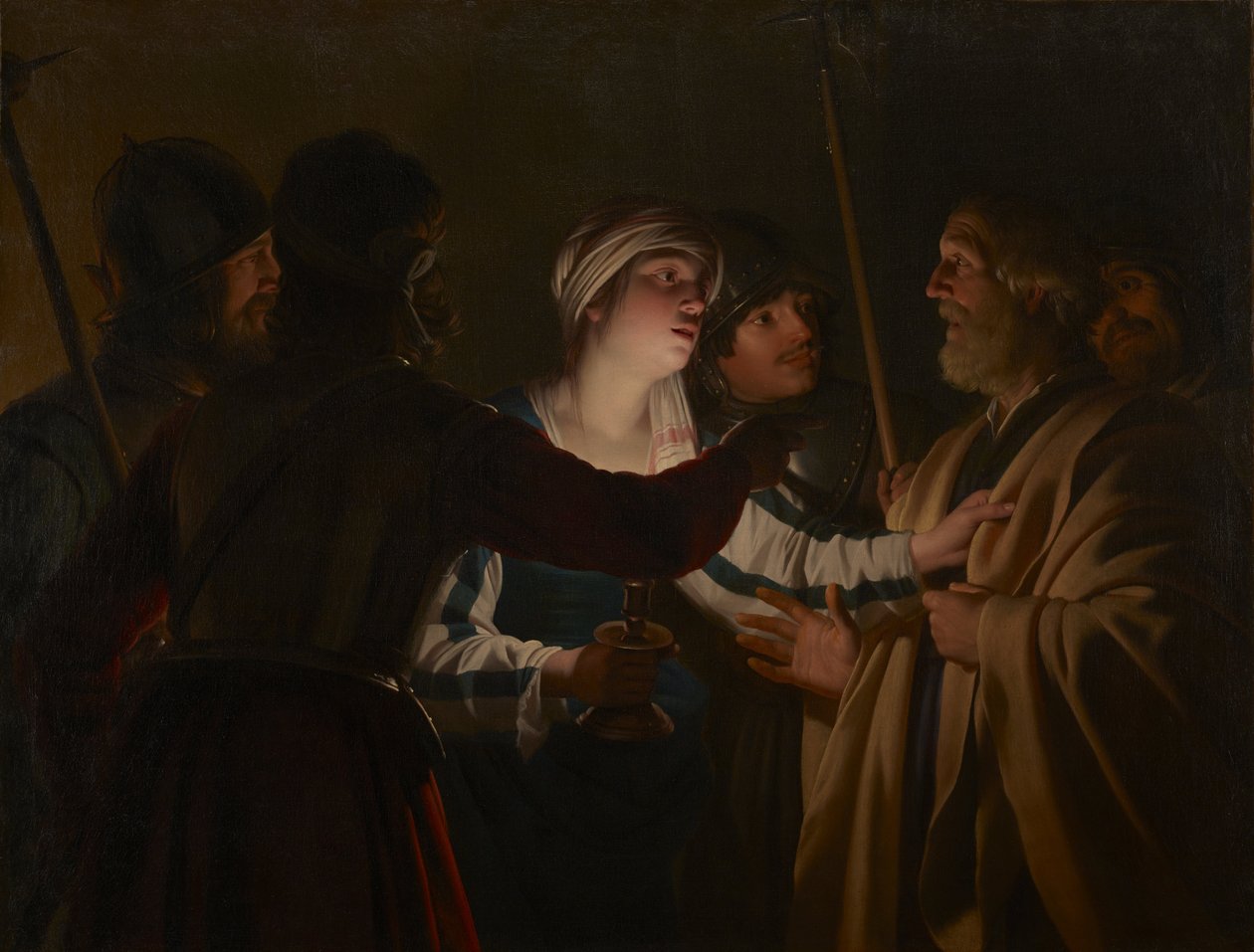 Szent Péter tagadása alkotó: Gerrit van Honthorst