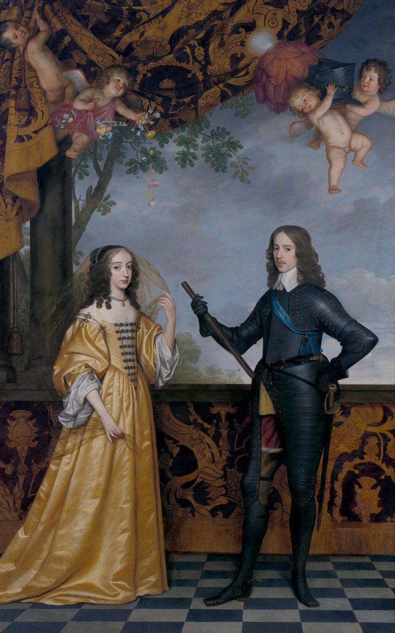 II. Vilmos (1626-1650), Orange hercege és felesége, Mary Stuart (1631-1660) kettős portréja alkotó: Gerrit van Honthorst