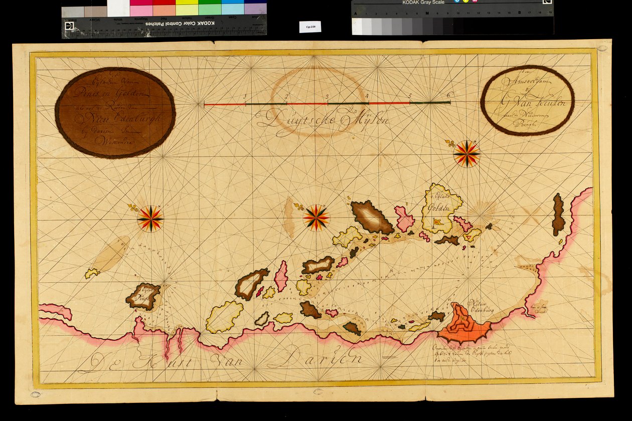 A Darien-öböl térképe, 1709-13 alkotó: Gerard van Keulen