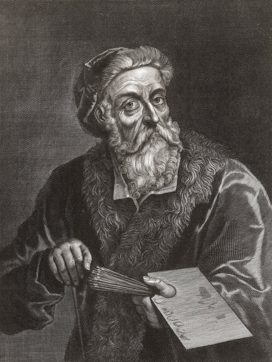 Tiziano. Portré. (nyomtatás) alkotó: Gerard (after) Edelinck