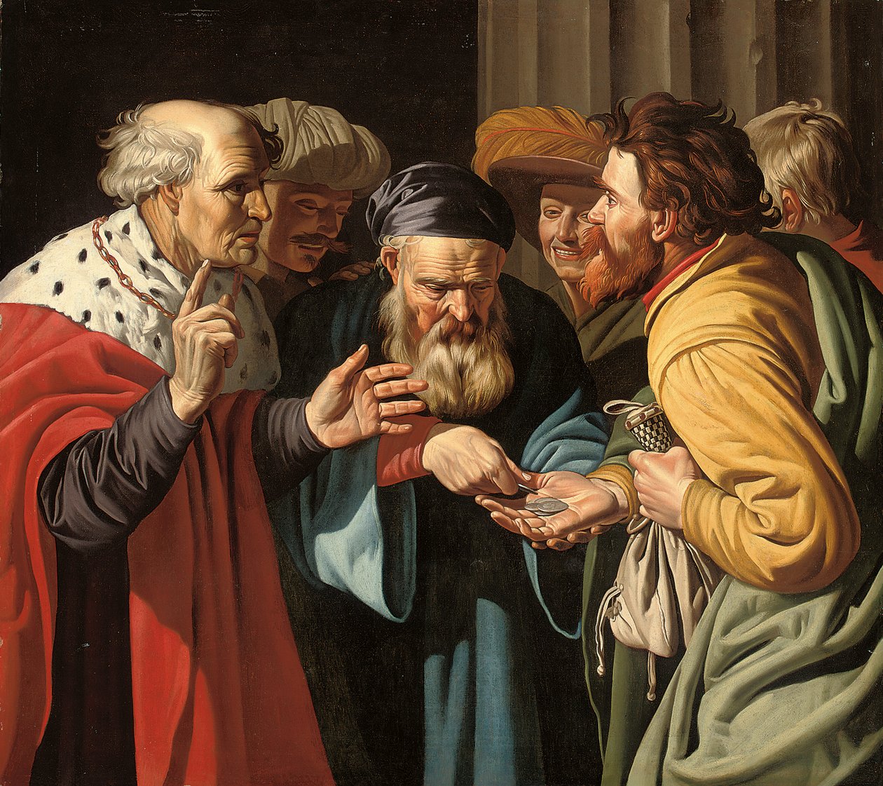 Júdás fizetése (olaj, vászon) alkotó: Gerard (manner of) Seghers