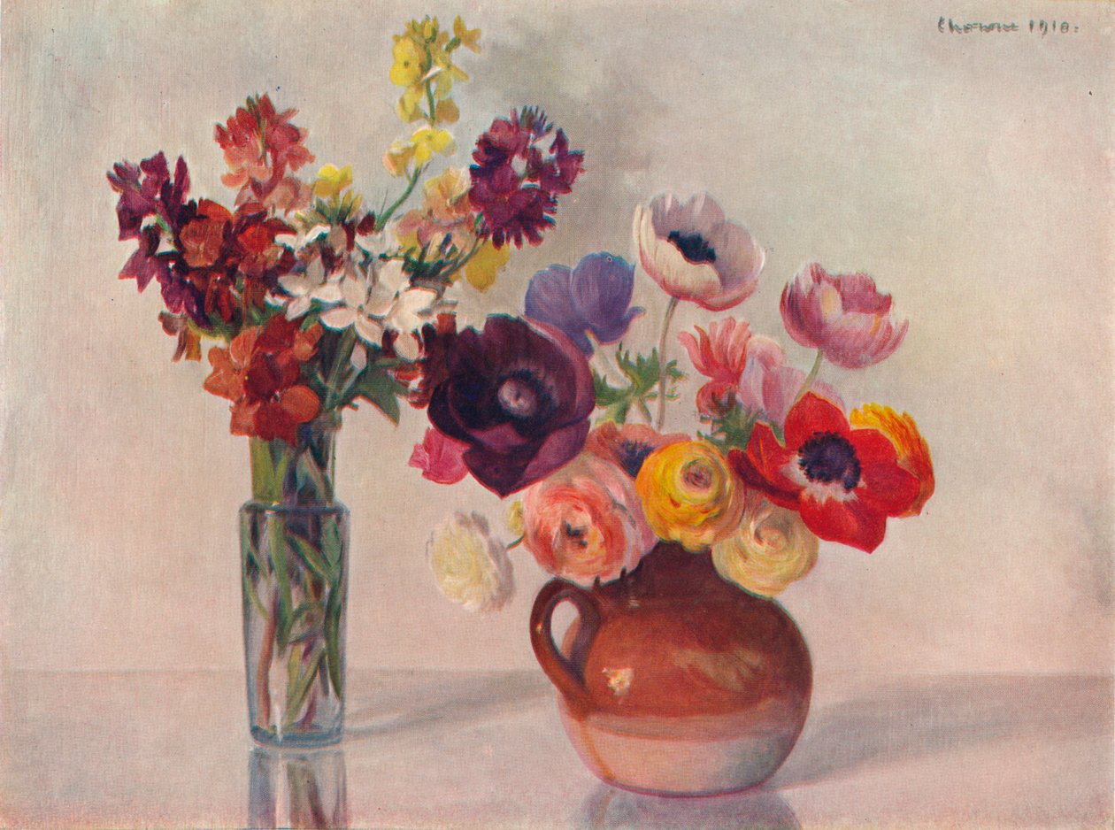 Kökörcsin és falvirágok, c1909 alkotó: Gerard Chowne