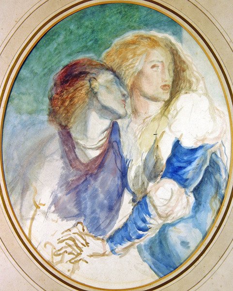 Két arc (akvarell papíron) alkotó: Gerard Chowne