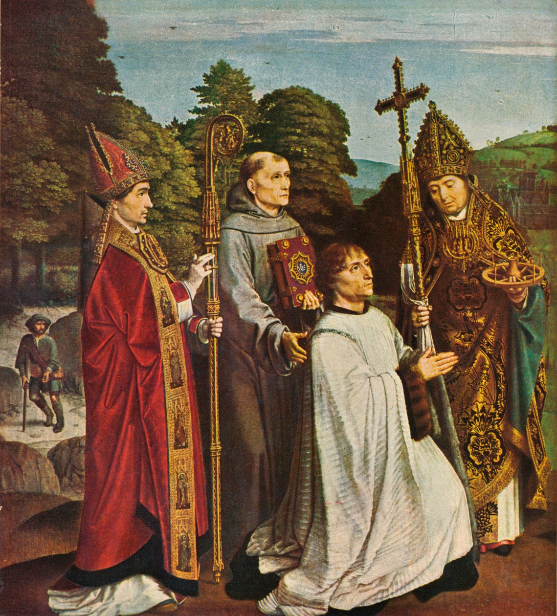 Bernardijn Salviati kanonok és három szent, 1501, 1909 alkotó: Gerard David