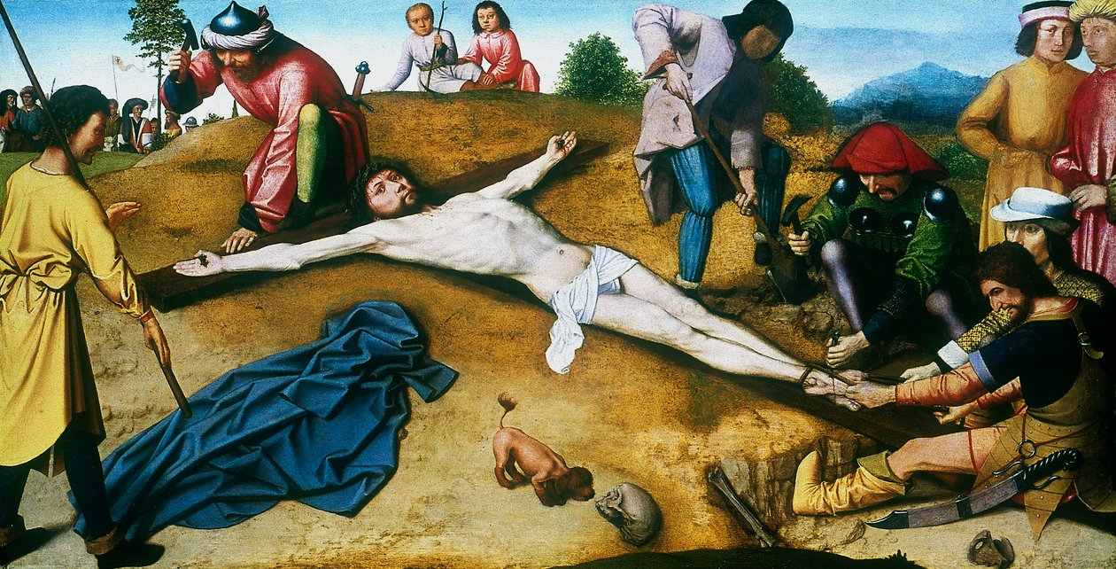 A keresztre szegezett Krisztus, 1481. alkotó: Gerard David