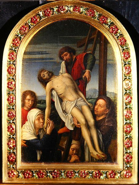 Lerakódás, kb. 1500-20 (olaj a panelen) alkotó: Gerard David