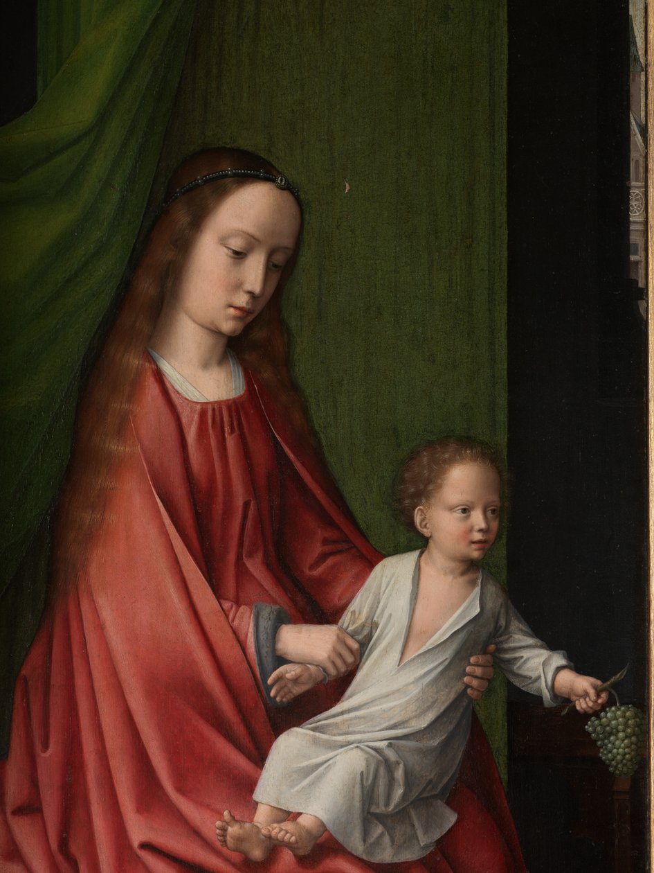 Krisztus megkeresztelkedésének külső panel részlete, 1502-2008 körül (olaj, tábla) alkotó: Gerard David