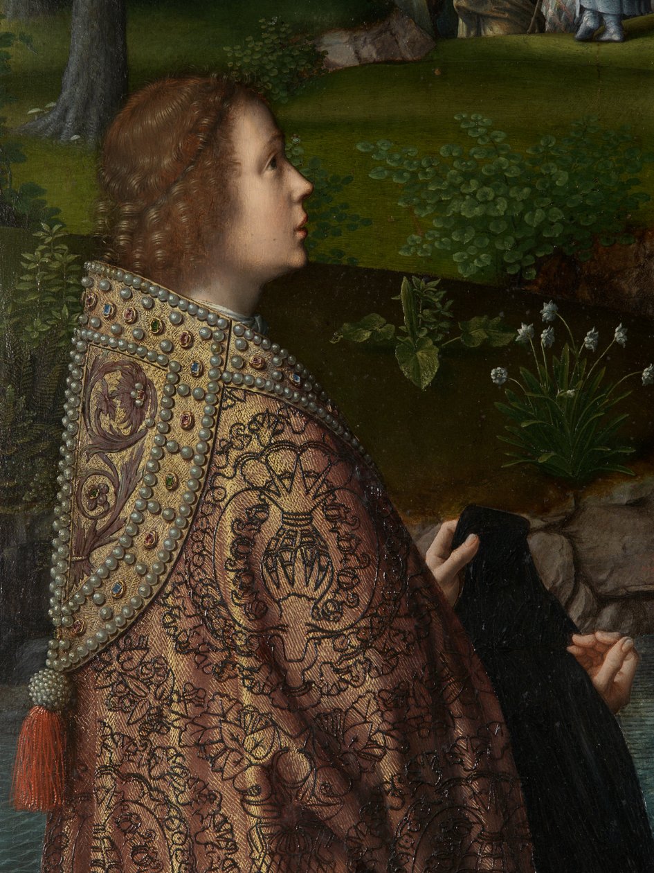 Részlet a Krisztus megkeresztelkedésének központi táblájáról, 1502-2008 körül (olaj, tábla) alkotó: Gerard David