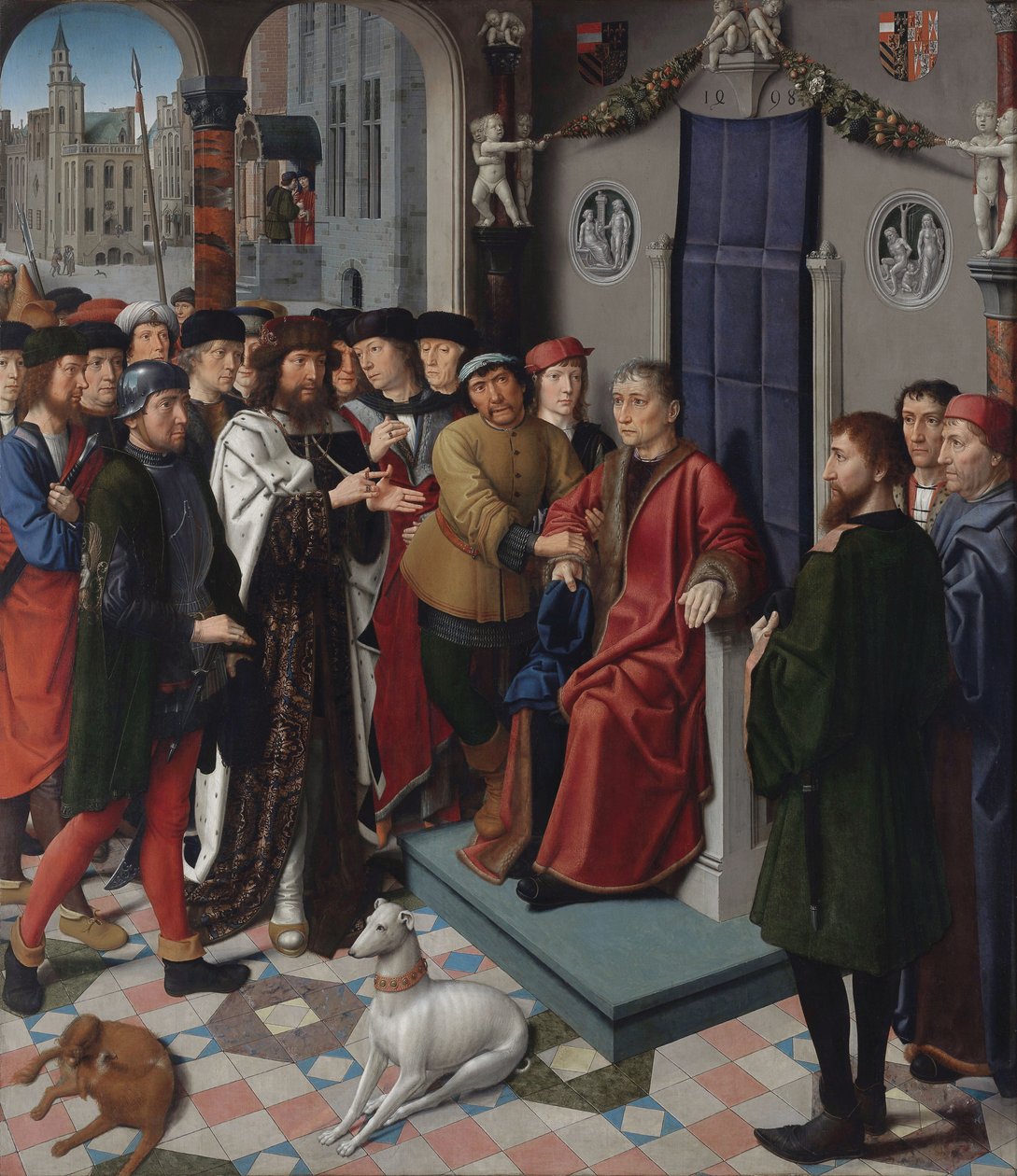 Holland: Kambyses ítélete: Sisamnes letartóztatása Kambyses ítélete: Sisamnes letartóztatása alkotó: Gerard David
