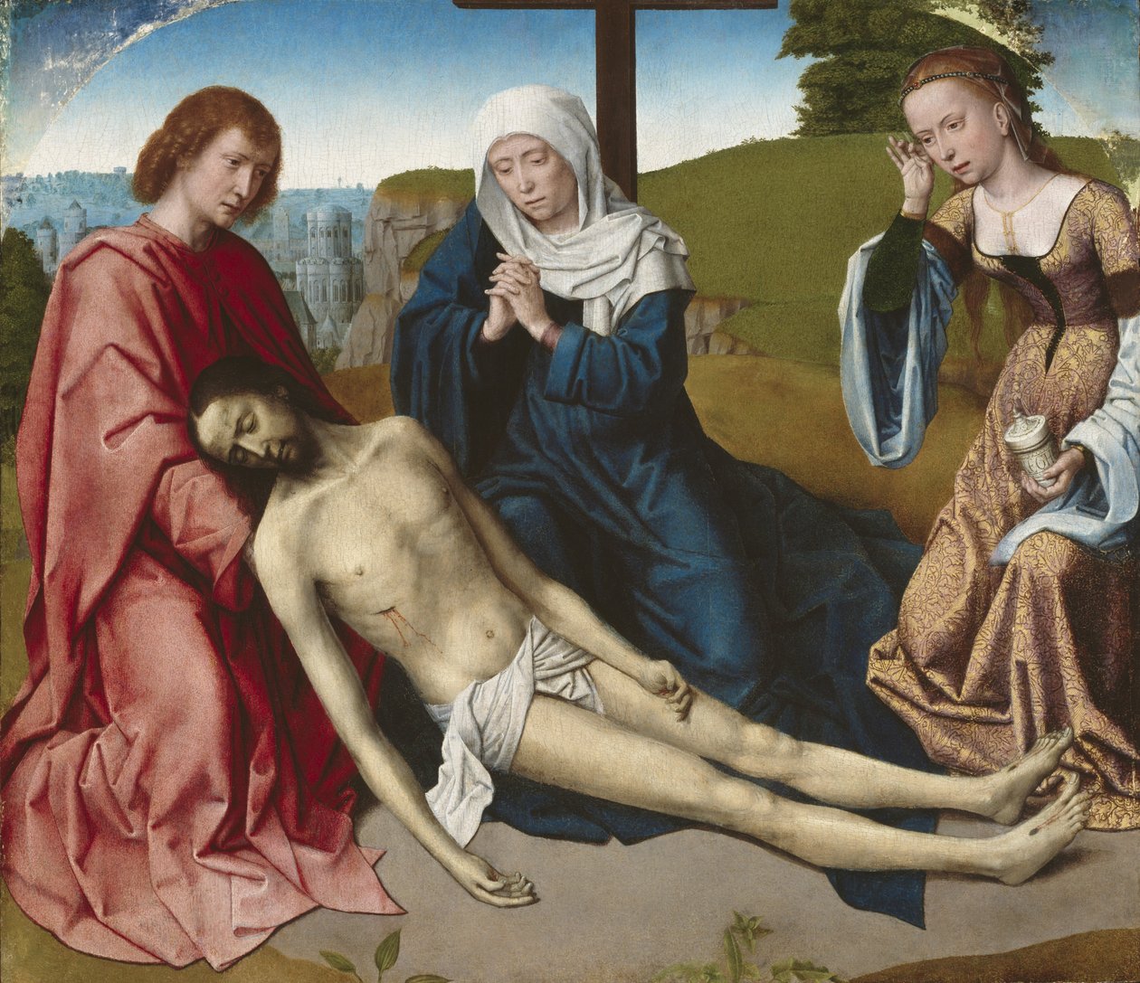 Siralom Krisztus teste felett, 1500 körül alkotó: Gerard David